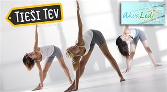 AKVA LEDY CLUB: 8 nodarbības zālē (pilates, joga, zumba, ladydance&fitness u.c.)