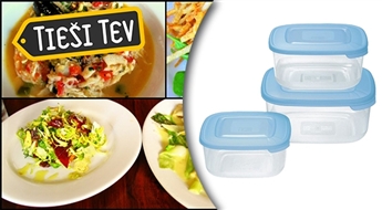 Ņem maltīti līdzi! Plastmasas kārbiņu komplekti pārtikas produktu uzglabāšanai