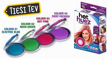 Hot Huez 4 krāsu krīta komplekts matu tonēšanai