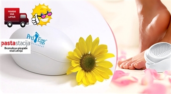 Kompakts pedikīra komplekts Ped Egg ātrai pēdu kopšanai!