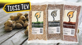 Veselīgās un gardās brūnās vai zaļās lēcas, vai kaņepju sēklas