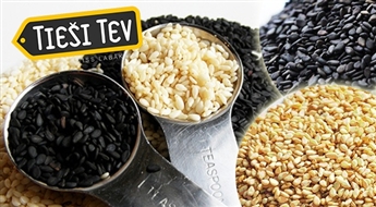 1 kg balto vai 500 g melno sezama sēklu no Indijas