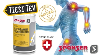 SPONSER: Glikozamīns + hondroitīns + skrimšļu kolagēns Tavu locītavu aizsardzībai (180 tabletes)
