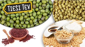 Вкусные и полезные соевые, Адзуки или Мунг бобы или Турецкий горошек (1 кг)