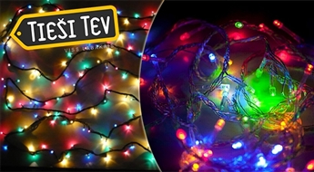 Skaistas LED virtenes ar 100 vai 200 lampiņām