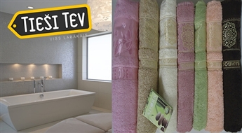100% bambusa šķiedras dvieļi vannas istabai (140x70 vai 50x90 cm) dažādās krāsās