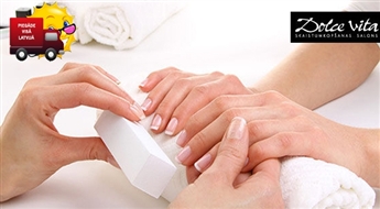 Manikīrs + Gelish lakas pārklājums salonā Dolce Vita ar 54%  atlaidi!