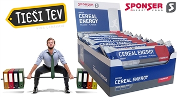 SPONSER: CEREAL ENERGY ogļhidrātu batoniņi enerģijai pirms treniņa (3 x 45g)