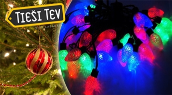 Virtene ar 40 LED lampiņām čiekuru formā