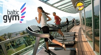 Неограниченный Baltic Gym 1 месячный или 3 месячный абонемент для посещения тренажерного зала