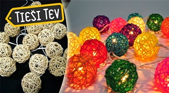 Световые гирлянды Rattan Balls с 20 шариками