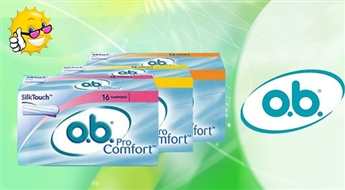 ТРИ упаковки тампонов o.b. ProComfort Silk Touch (MINI, NORMAL или SUPER) всего за 3,5 Ls.