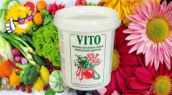 Сбалансированное сухое удобрение VITO для роскошных  цветов  и богатого урожая
