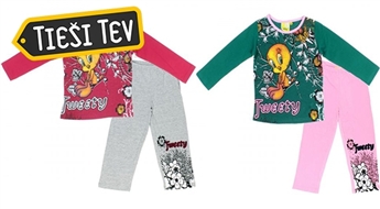 Хлопковая пижама Tweety для девочек от 4 до 12 лет