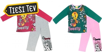 Tweety kokvilnas pidžama meitenēm no 4 – 12 gadiem