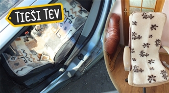 Auto sēdekļa vai biroja krēsla pārklājs no vilnas
