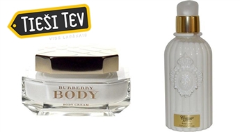Burberry Body Gold ķermeņa krēms vai Juicy Couture Couture ķermeņa losjons