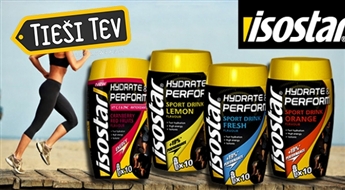 ISOSTAR Hydrate & Perform izotoniska dzēriena maisījumi enerģijai ar dzērveņu, greipfrūta, citronu un apelsīna garšu