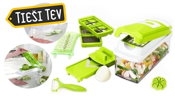 Multifunkcionāla rīve Nicer Dicer Plus ar maināmiem uzgaļiem