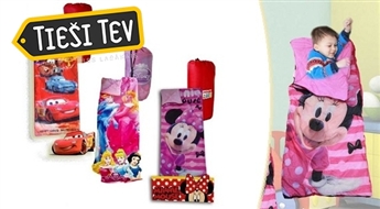 EC: Спальный мешок для детей с DISNEY печати:Cars, Princess vai Minnie