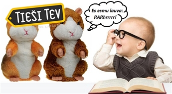 Игрушка-повторюшка: плюшевый говорящий хомячок с забавным мультяшным голосом от Funny GoodsTM