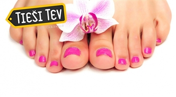 DolceVita: Aparātpedikīrs + Gelish Harmony pārklājums pēc izvēlēs