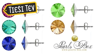Изысканные серебряные серьги с кристаллами SWAROVSKI Elements