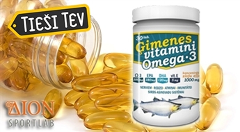 DION: Рыбий жир в капсулах Omega-3 (30 vai 120 капсул)