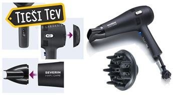 Профессиональный фен Severin HT 0139 для быстрой и бережной сушки волос