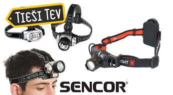 SENCOR: мощный светодиодный фонарик на голову (3 модели)