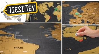 Uzdaviniet draugiem visu pasauli! Ceļojumu karte Scratch map Deluxe