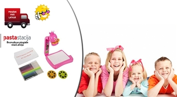 Kinder Kraft Rotaļu Projektors ar zīmēšanas piederumiem