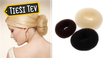 3 Hair Bun copes pamatņu komplekts dažādās krāsās. Izveido perfektu copi!