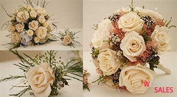 Эксклюзивный букет невесты из вечно живых цветов и трав