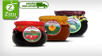 Apbrīnojami gards armēņu ievārījums vai konservētas ogas un augļi ARARAT, kas izaudzēti saulainā ielejā, tikai par Ls 2!