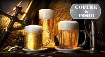 Atsvaidzinies un kraukšķi: 2 glāzes Piebalgas alus un ķiploku grauzdiņu porcija  „Coffee & Food“ Rīgā un Liepājā ar 50% atlaidi