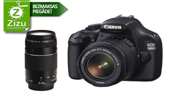 Улучшенная и компактная зеркальная камера Canon EOS 1100D для суперкачественных снимков в комплекте с 2 объективами всего за 365 Ls. БЕСПЛАТНАЯ ДОСТАВКА от Post24!