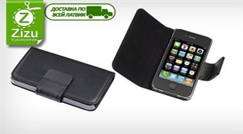 Izturīgs mākslīgās ādas maciņš iPhone 4 un iPhone 4S ar magnēta klipsi tikai par Ls 4,5. Piegāde VISĀ LATVIJĀ!