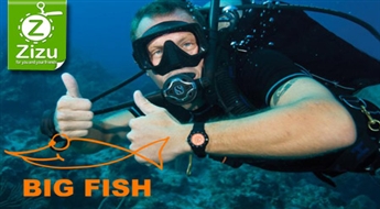 Izmēģinājuma niršana ar akvalangu Slokas karjerā vai peldbaseinā pēc programmas Discover Scuba Diving sertificēta daivinga centra „BIG FISH” instruktora vadībā tikai par Ls 12,9!