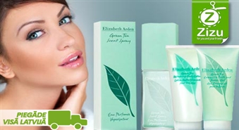 Aromātiskie ELIZABETH ARDEN komplekti ar 50% atlaidi. Smaržas, ķermeņa losjons un dušas želeja no sērijas GREEN TEA!
