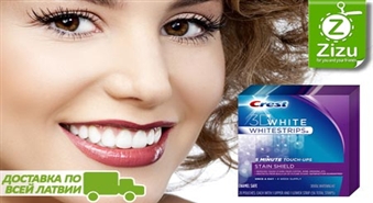 ПО ВСЕЙ ЛАТВИИ: Отбеливающие полоски «3D White Crest WhiteStrips» со скидкой -39%. Безопасное экспресс-отбеливание!