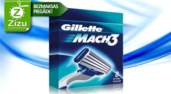 Populārie skūšanās kārtridži Gillette Mach3 (8. gab.) tikai par Ls 9,2. BEZMAKSAS PIEGĀDE no Post24!