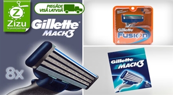 Populārie skūšanās kārtridži Gillette Fusion (4 gab.) vai Mach3 (8 gab.) tikai par Ls 8,9. Piegāde VISĀ LATVIJĀ!