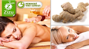 Relaksējošs Ingvera SPA rituāls jūsu imunitātes stiprināšanai – masāža, pīlings un ietīšana - ar 50% atlaidi. NEMAKSĀ VISU UZREIZ!