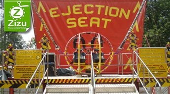 Экстремальный аттракцион-катапульта «Ejection Seat» для ДВУХ смельчаков и запись полета на видео со скидкой -40%. Пулей к осеннему небу!