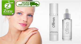 Efektīvi Skin Chemists līdzekļi ādas jaunībai: Wrinkle Killer Duo Moisturiser (50 ml) vai Wrinkle Killer Facial Oil (30 ml) tikai par Ls 21 (€ 29,88). Piegāde VISĀ LATVIJĀ!