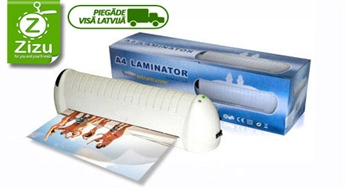 Ērts laminators (formāts A4) dokumentiem, fotogrāfijām un zīmējumiem tikai par Ls 12,5. Piegāde VISĀ LATVIJĀ!