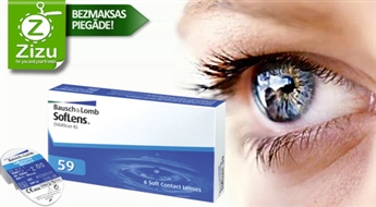 Neparasti mīkstas kontaktlēcas „Soflens 59” TRIM MĒNEŠIEM ar augstu ūdens saturu tikai par Ls 9,9. Piegāde VISĀ LATVIJĀ!