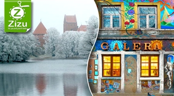 Путешествие к Тракайскому озерному замку и в Старый Вильнюс в сиянии зимы со скидкой -50%!