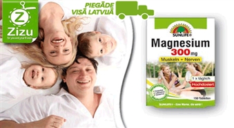 Uztura bagātinātājs „Magnesium 300” ar 50% atlaidi. Pārbaudīts magnija avots visai ģimenei!